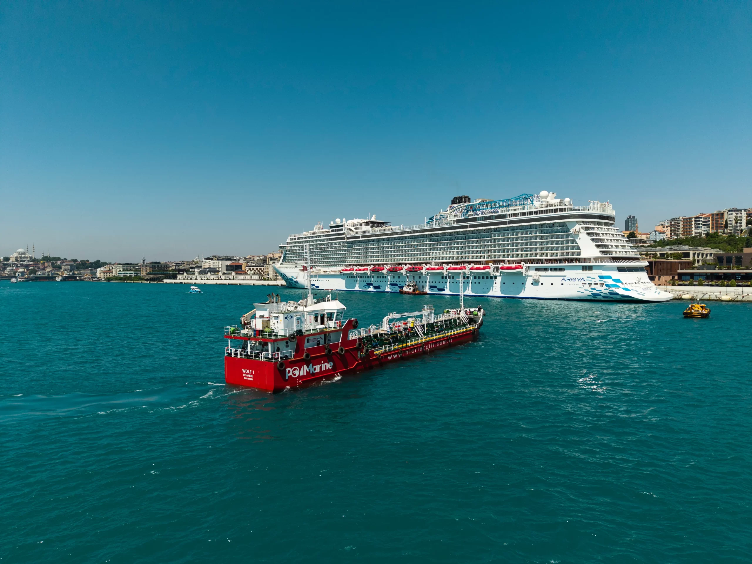 PO/Marine’den Galataport İstanbul’daki Dev Kruvaziyer Gemisi Aroya’ya Yakıt İkmali