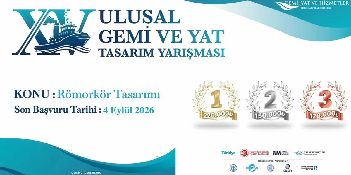 15. Ulusal Gemi ve Yat Tasarım Yarışması’nda Başvuru Süresi Uzatıldı